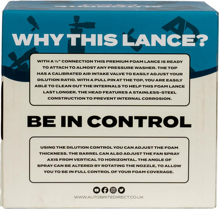 Autobrite Direct Snowfoam Lance 1/4 Inch Quick Release