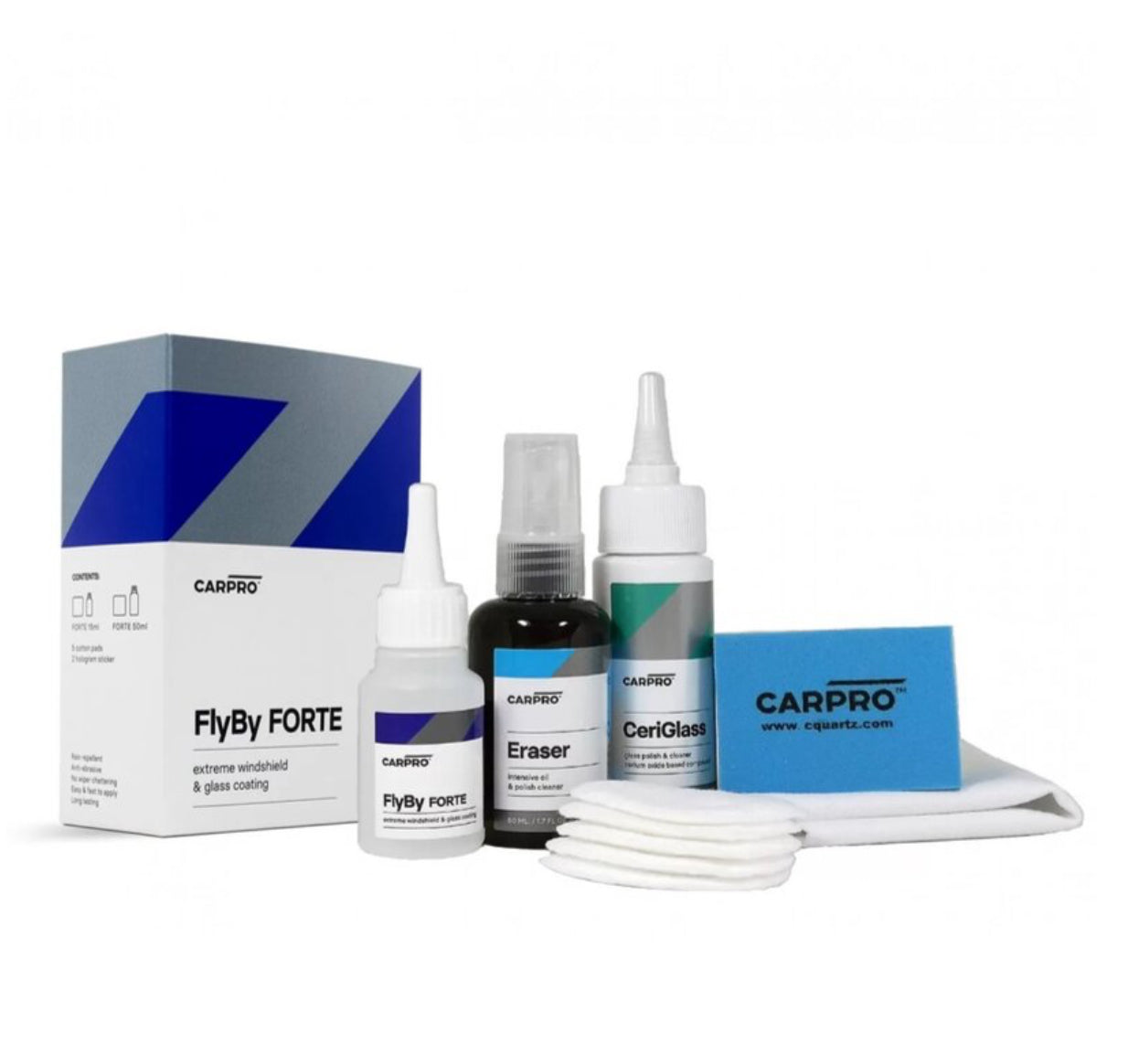 CarPro FlyBy Forte Extreme Windshield & Glass Coating Kit — Gold Label ...