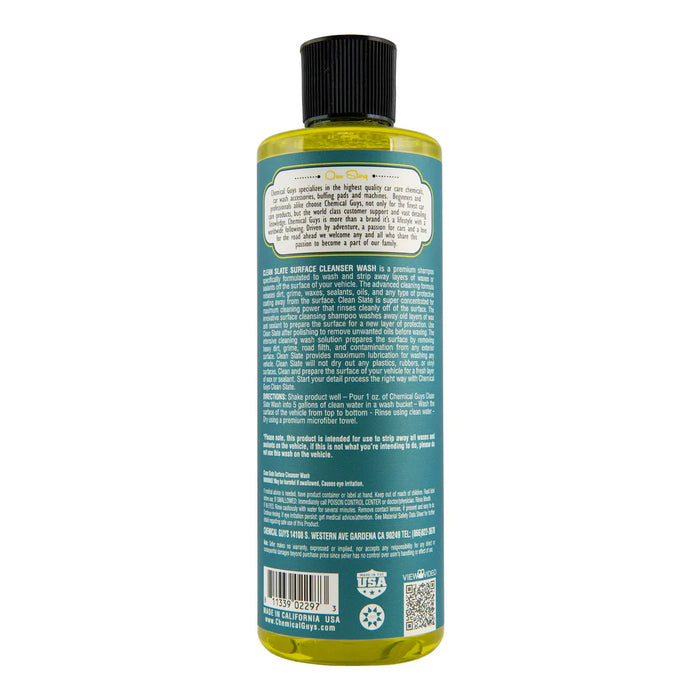 Chemical Guys Clean Slate Surface Cleanser Wash Shampoo 16oz