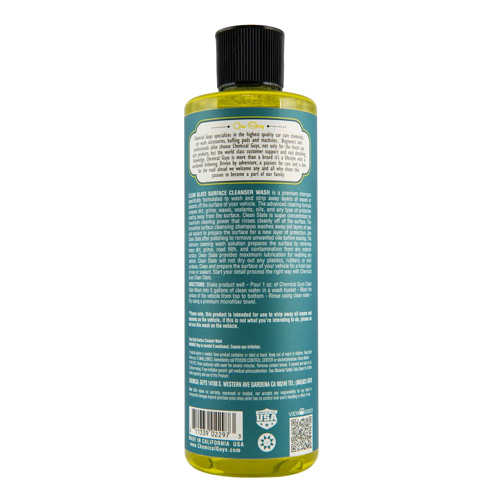 Chemical Guys Clean Slate Surface Cleanser Wash Shampoo 16oz