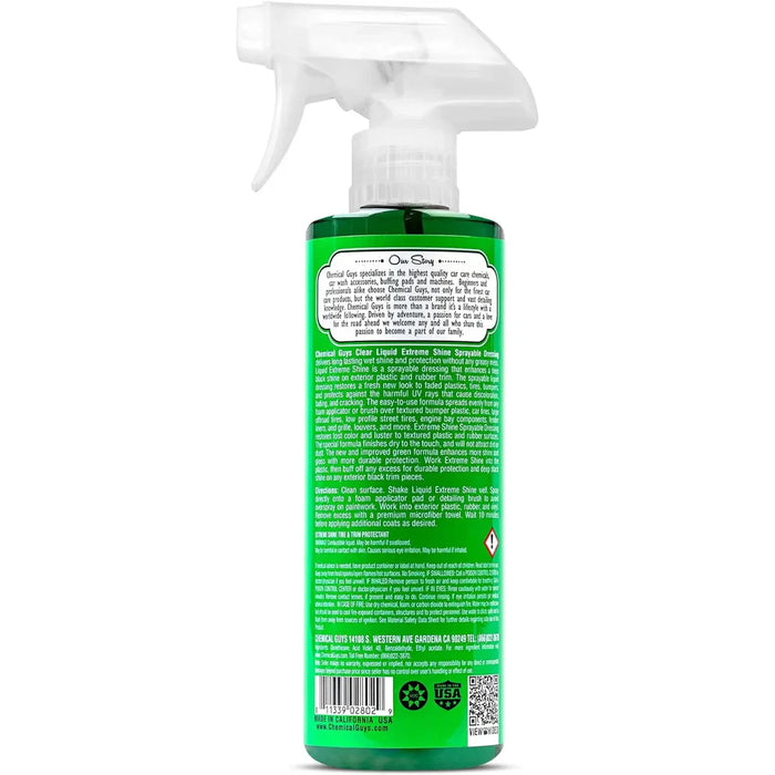 Chemical Guys Clear Liquid Extreme Shine Sprayable Dressing 16oz