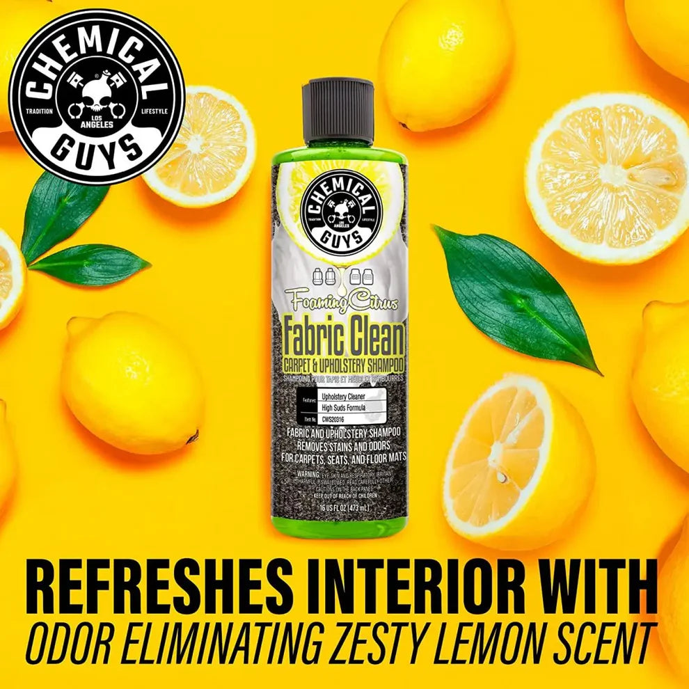 Chemical Guys Foaming Citrus Fabric Clean Carpet & Upholstery Shampoo