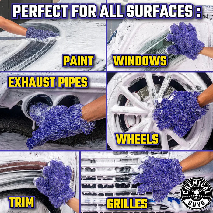 Chemical Guys Furry Five Finger Stranger Helpful Handy Detailing Mitt