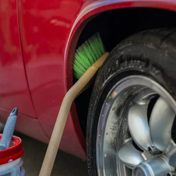 Chemical Guys Green Wheel and Rim Flag Tipped Brush 20"