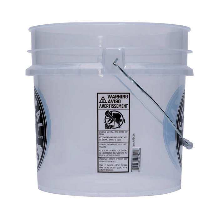 Chemical Guys Heavy Duty Detailing Bucket - Clear Plastic