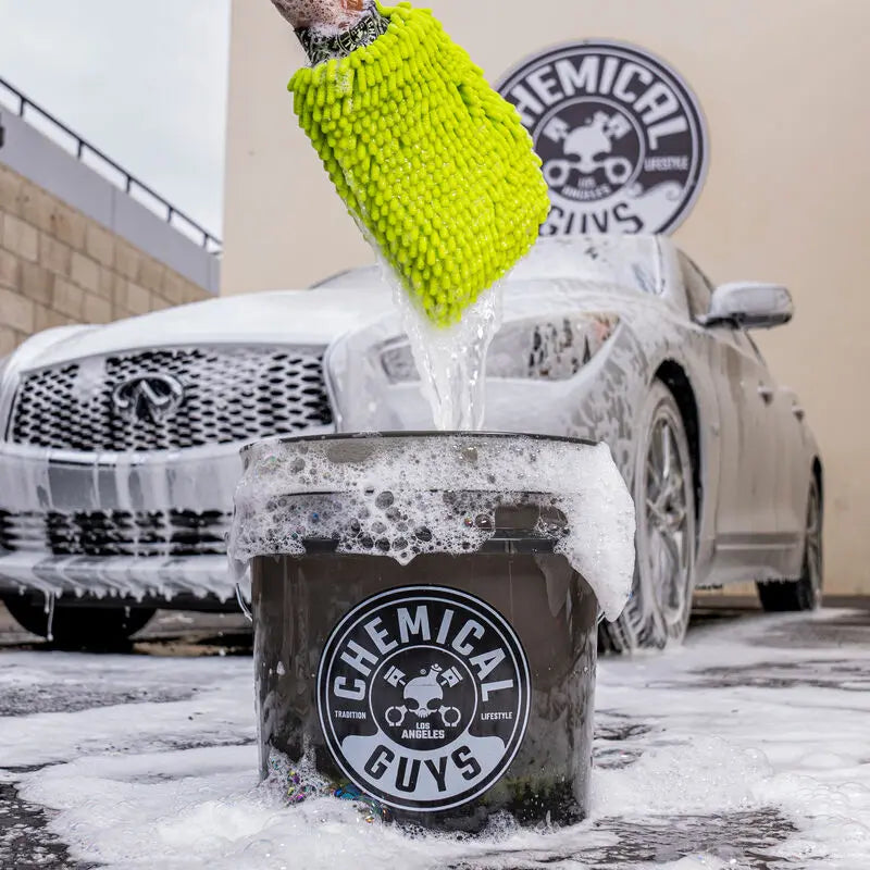 Chemical Guys Heavy Duty Ultra Clear Smoked Obsidian Black Bucket