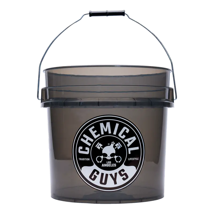Chemical Guys Heavy Duty Ultra Clear Smoked Obsidian Black Bucket