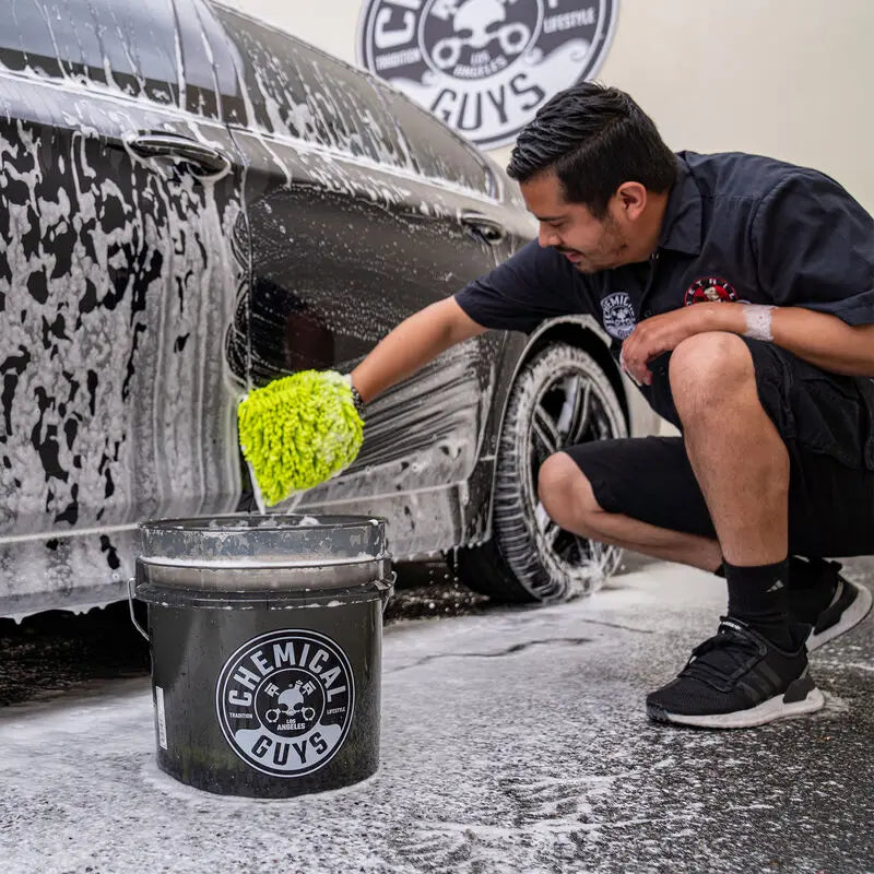 Chemical Guys Heavy Duty Ultra Clear Smoked Obsidian Black Bucket