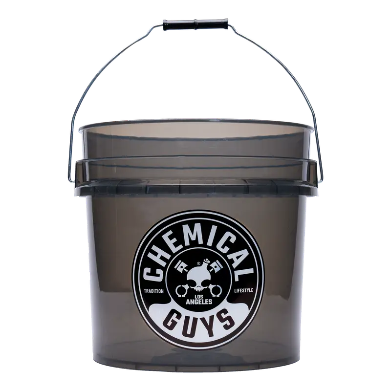 Chemical Guys Heavy Duty Ultra Clear Smoked Obsidian Black Bucket
