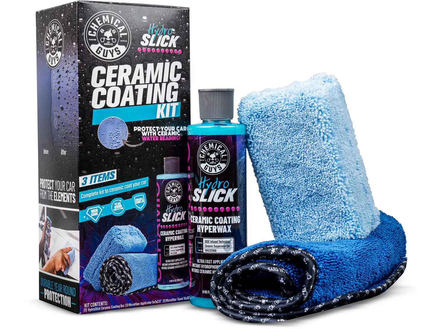 Chemical Guys HydroSlick Ceramic Coating Hyperwax Kit | Gold Label ...