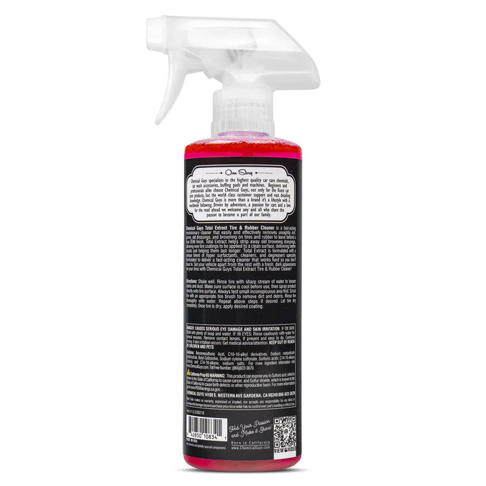 Chemical Guys Total Extract Tire & Rubber Cleaner Back