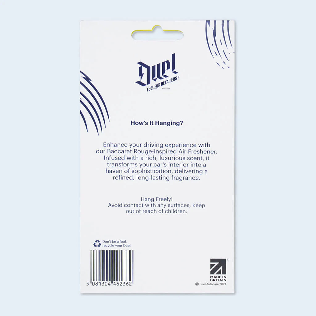 Duel Hanging Air Freshener – Baccarat Rouge 2