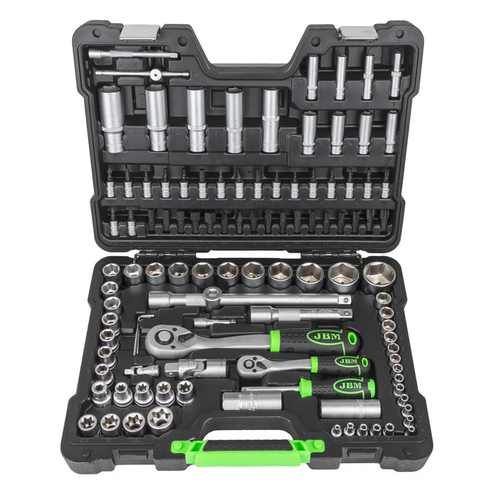 JBM 108 Pieces Hex Socket Set - Zinc Finish