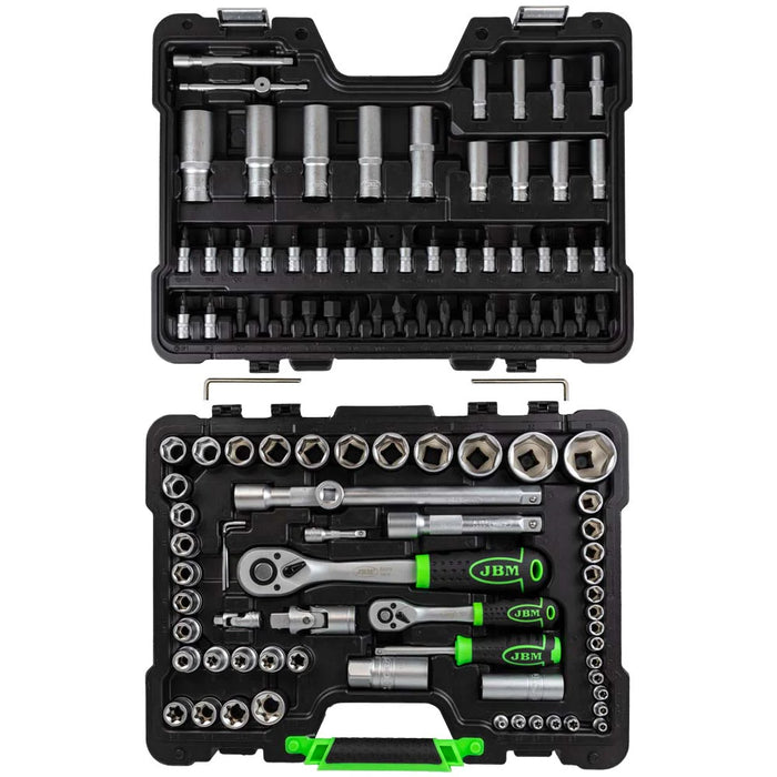 JBM 108 Pieces Hex Socket Set - Zinc Finish