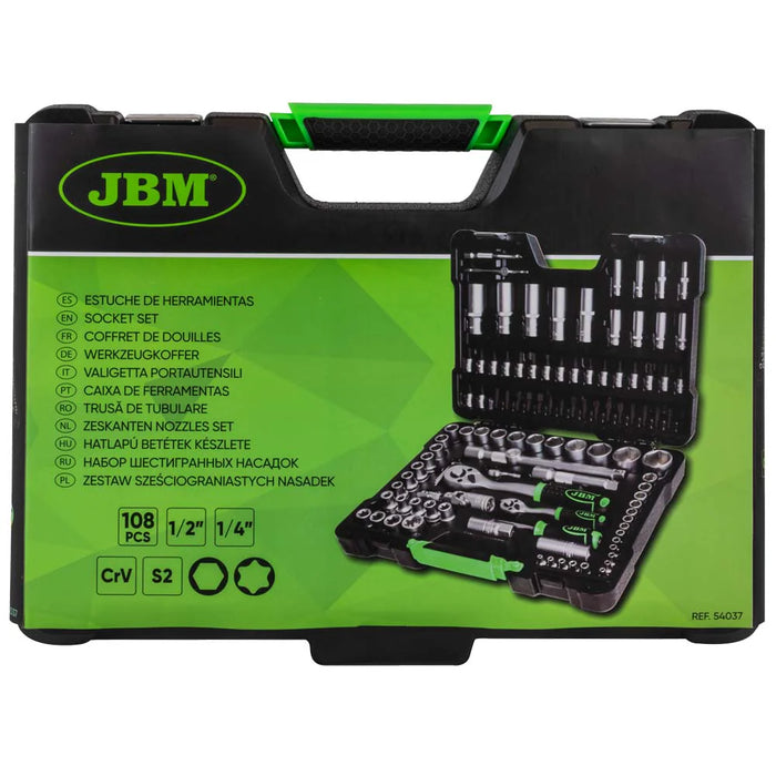 JBM 108 Pieces Hex Socket Set - Zinc Finish