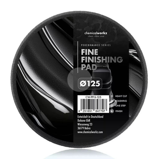 chemicalworkz Fine Finishing Performance Pad – 125mm BLACK