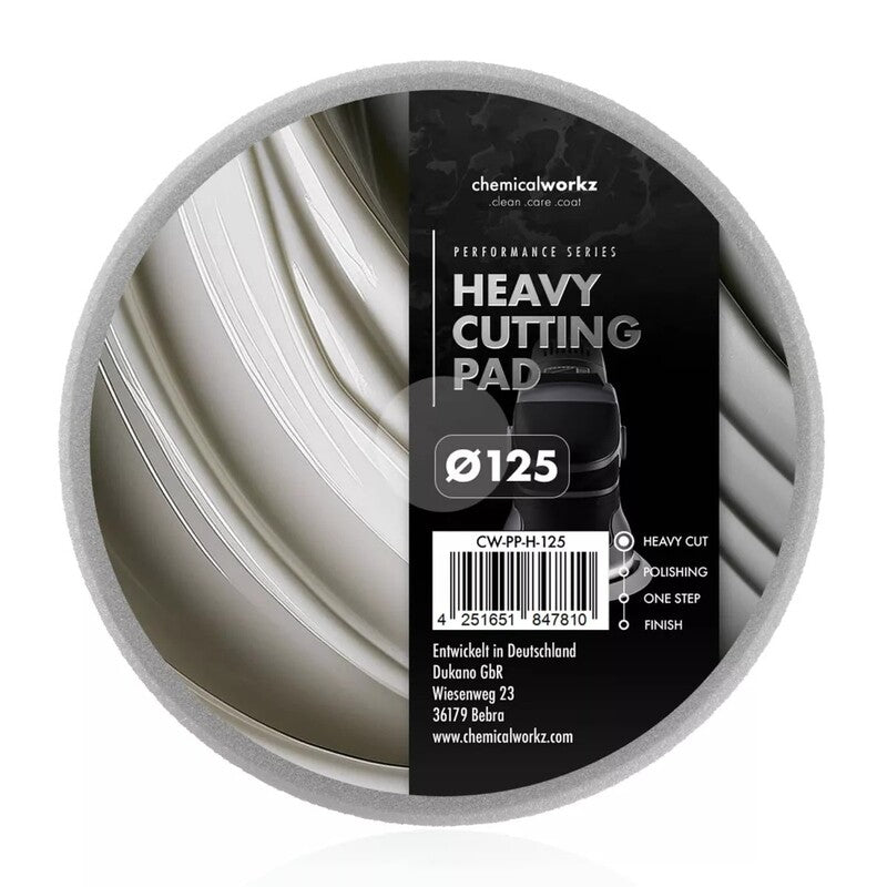 chemicalworkz Heavy Cutting Performance Pad - 125mm GREY
