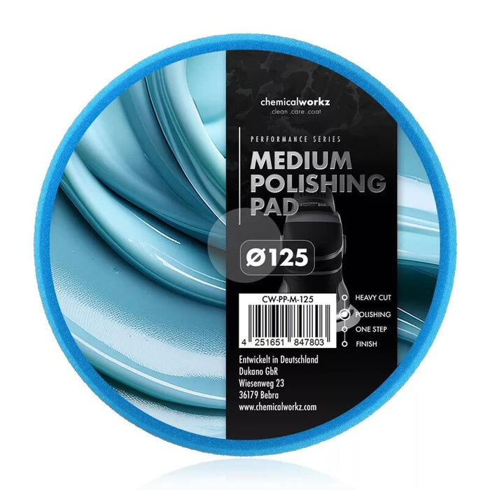 chemicalworkz Medium Polishing Performance Pad – 125mm BLUE