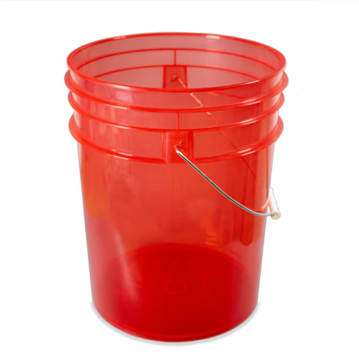 Grit Guard Transparent Red Bucket
