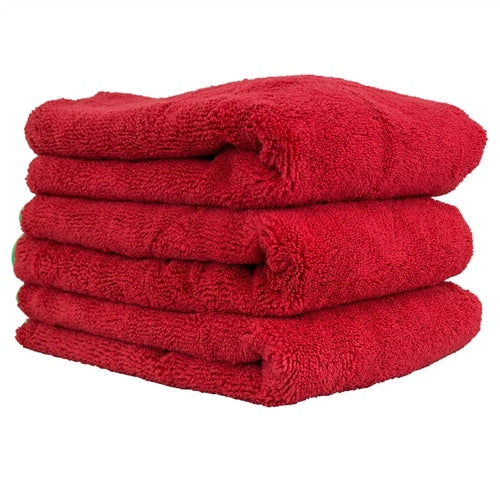 Chemical Guys Red Fluffer Miracle Supra Microfiber Towels 3 Pack