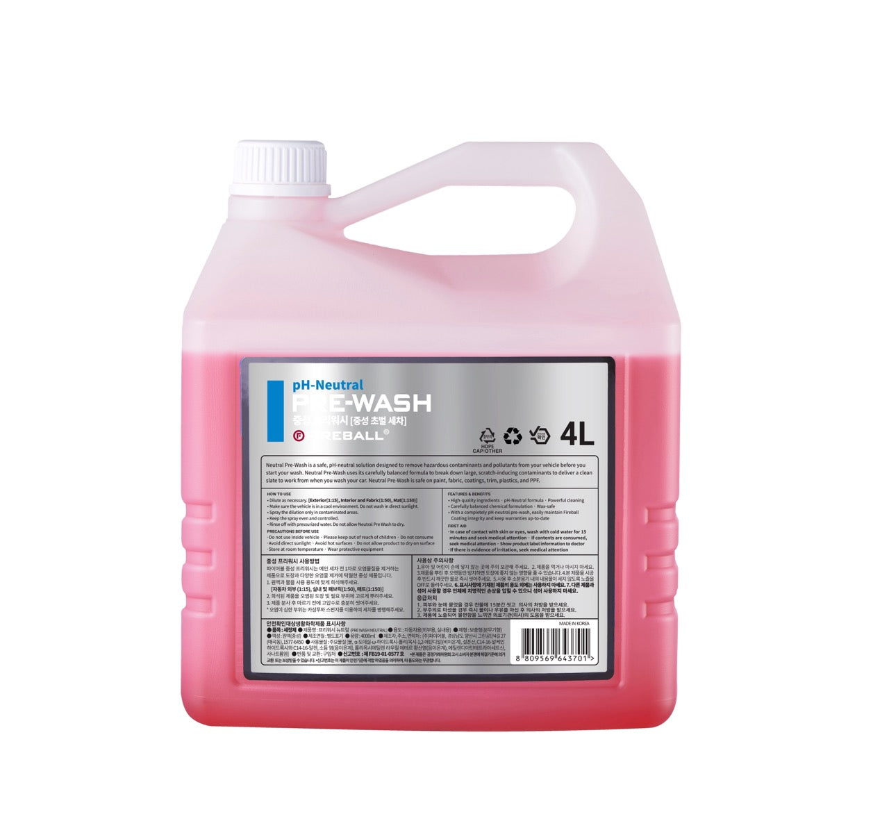 Fireball PH Neutral Pre Wash 4L