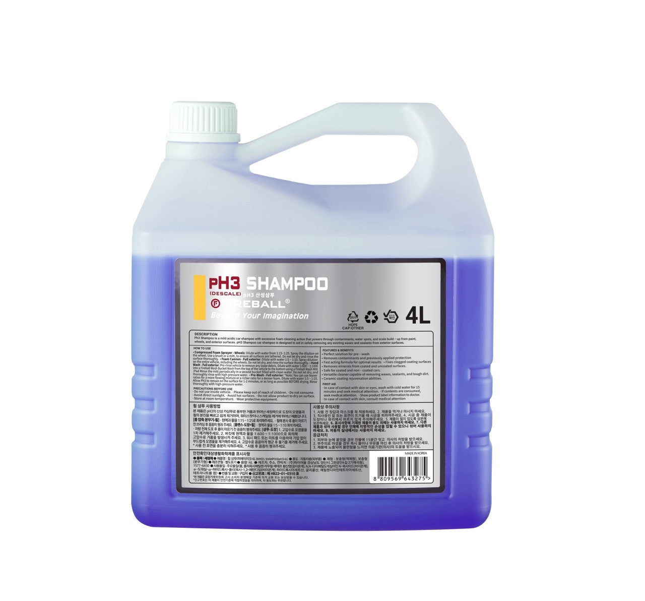 Fireball PH3 Shampoo (Descale) 4L
