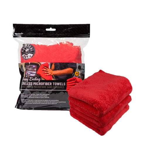 Chemical Guys Happy Ending Edgeless Microfibre Towel 3 Pack (16"x16")