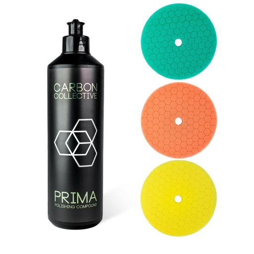 Carbon Collective Prima One Step Polishing Compound & Machine Pads Kit