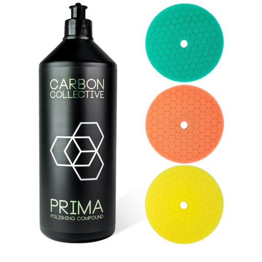 Carbon Collective Prima One Step Polishing Compound & Machine Pads Kit